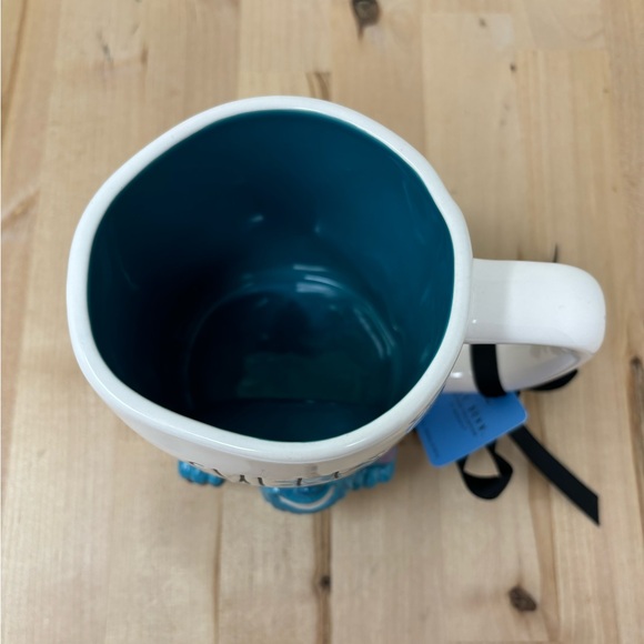 Rae Dunn SULLEY Mug 3D White Ceramic Blue Interior Double Sided Monsters Inc New - Picture 3 of 4